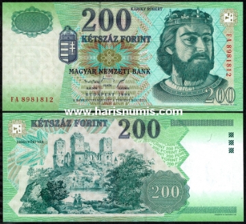 Picture of HUNGARY 200 Forint 1998 P178a UNC