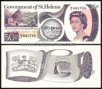 Picture of SAINT HELENA 50 Pence ND(1979) P5 UNC