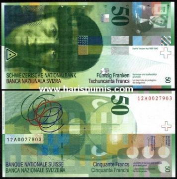 Picture of SWITZERLAND 50 Franken 2012 P71e UNC