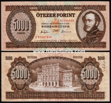 Picture of HUNGARY 5000 Forint 1993 P177c UNC