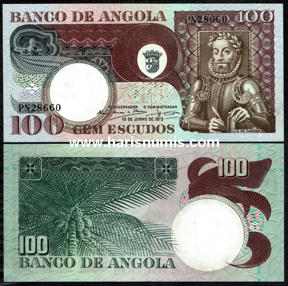 Picture of ANGOLA 100 Escudos 1973 P 106 UNC