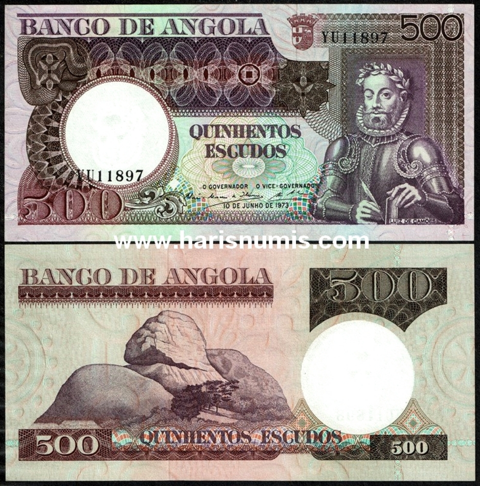 Picture of ANGOLA 500 Escudos 1973 P 107 UNC