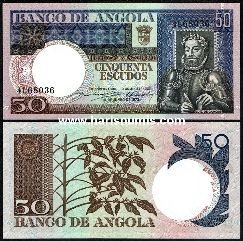 Picture of ANGOLA 50 Escudos 1973 P 105 UNC