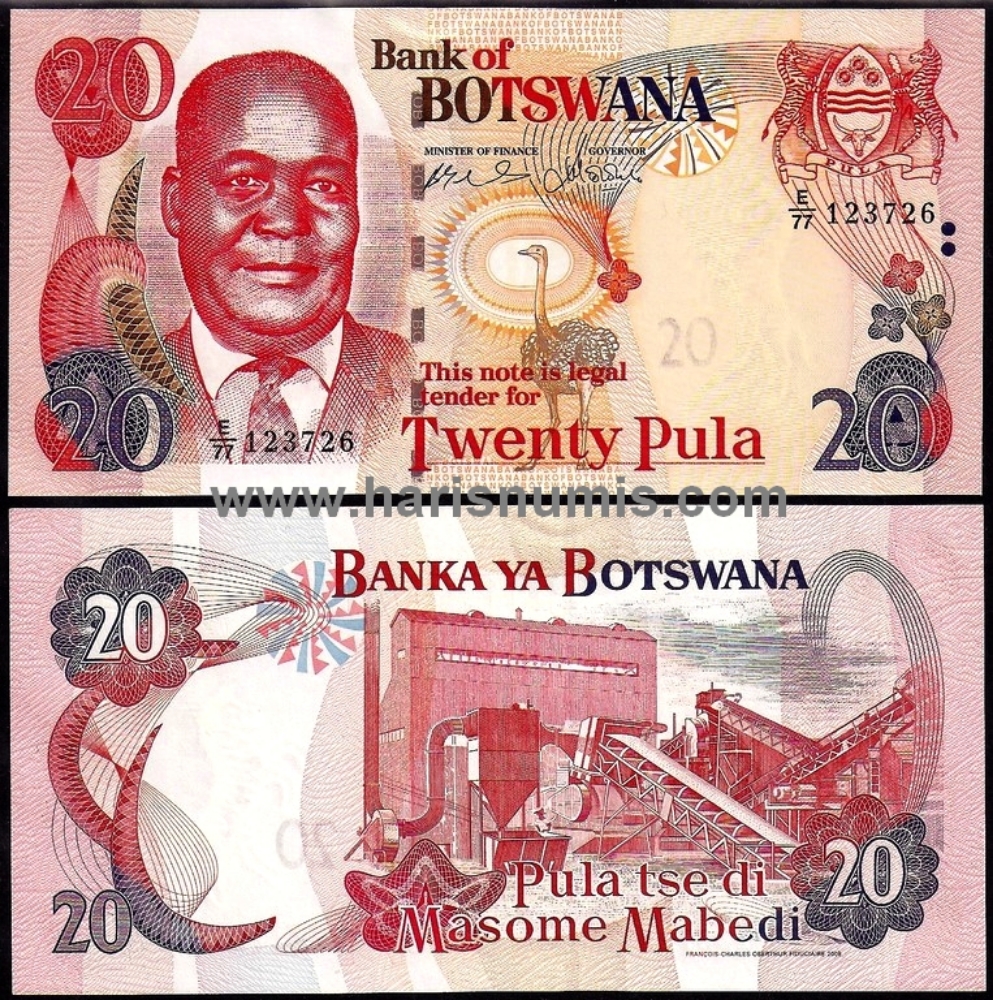 Picture of BOTSWANA 20 Pula 2006 P27b UNC