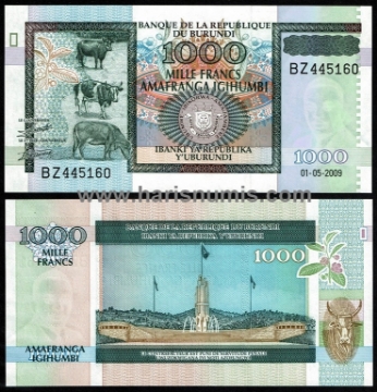 Picture of BURUNDI 1000 Francs 2009 P46 UNC