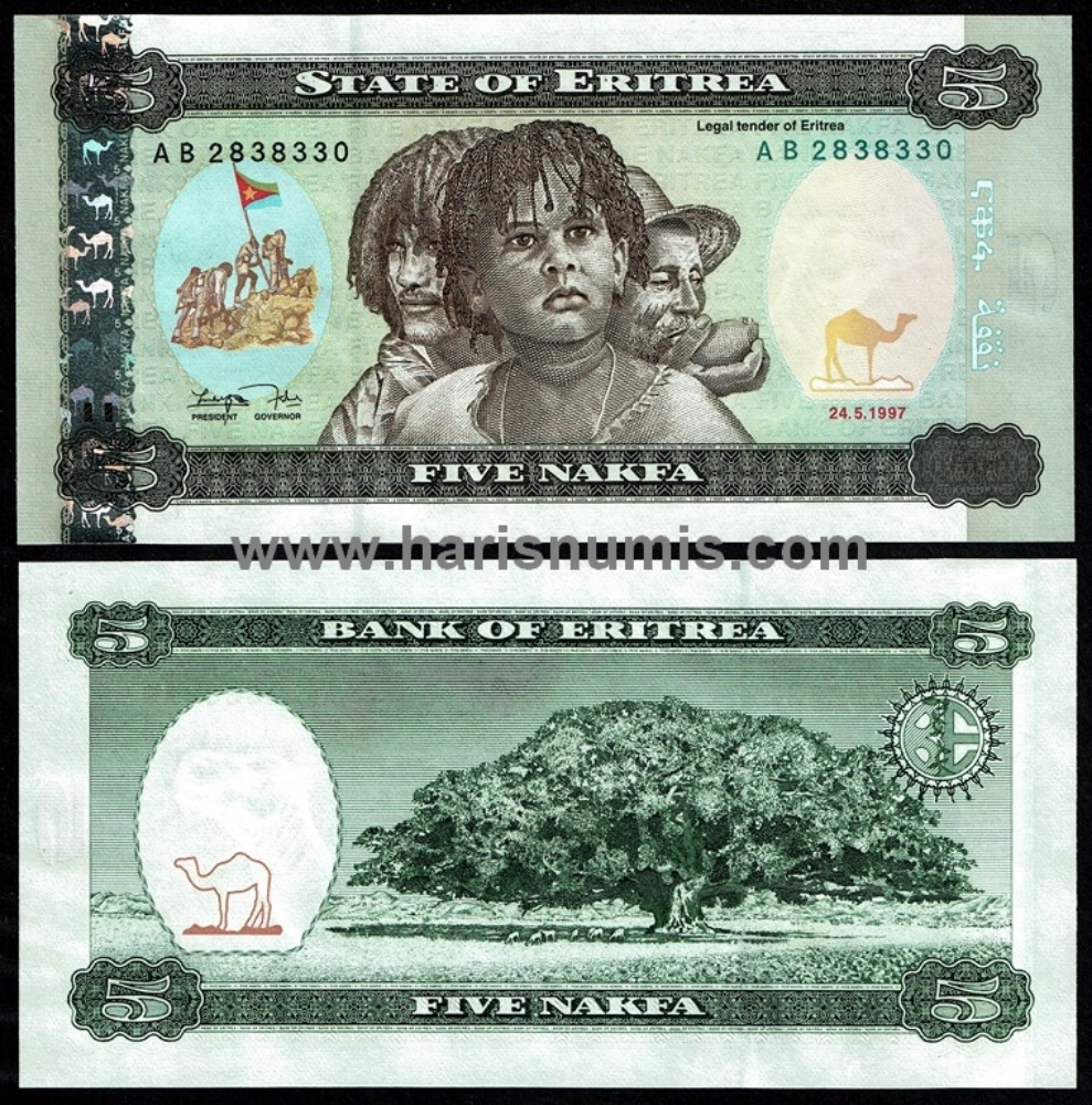 Picture of ERITREA 5 Nakfa 1997 P2 UNC