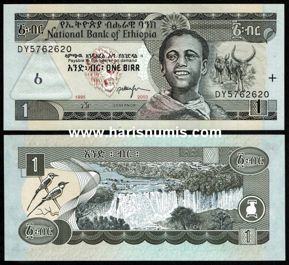 Picture of ETHIOPIA 1 Birr 2003 / EE1995 P46c UNC