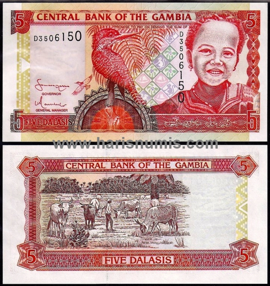 Picture of GAMBIA 5 Dalasis ND(2005) P20c UNC