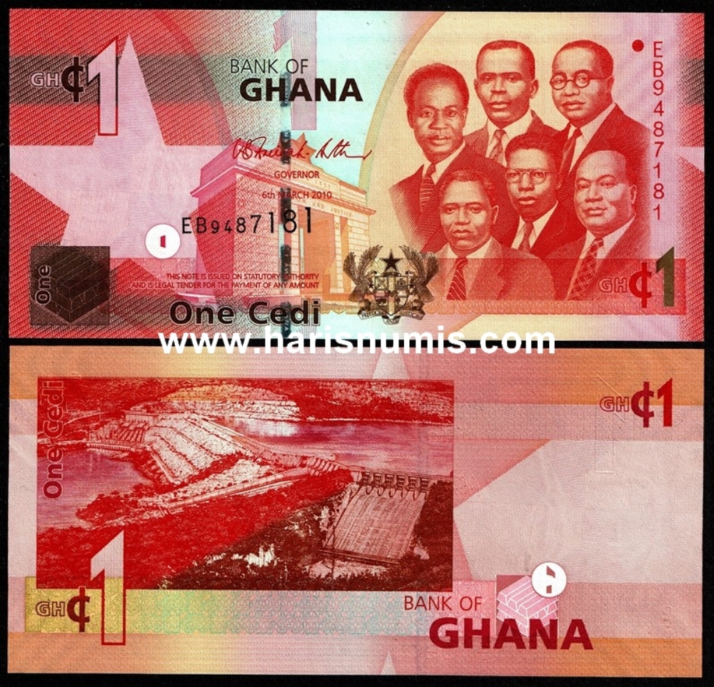 Picture of GHANA 1 Cedi 2010 P 37b UNC