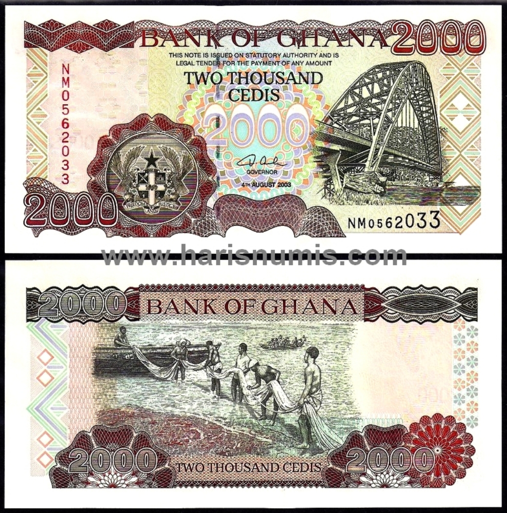 Picture of GHANA 2000 Cedis 2003 P33h UNC