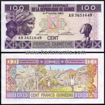 Picture of GUINEA 100 Francs 1985 P30 UNC