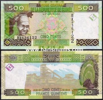 Picture of GUINEA 500 Francs 2006 P39 UNC