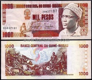 Picture of GUINEA-BISSAU 1000 Pesos 1993 P13b UNC