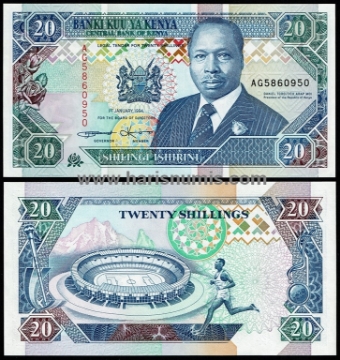 Picture of KENYA 20 Shillings 1994 P31b UNC