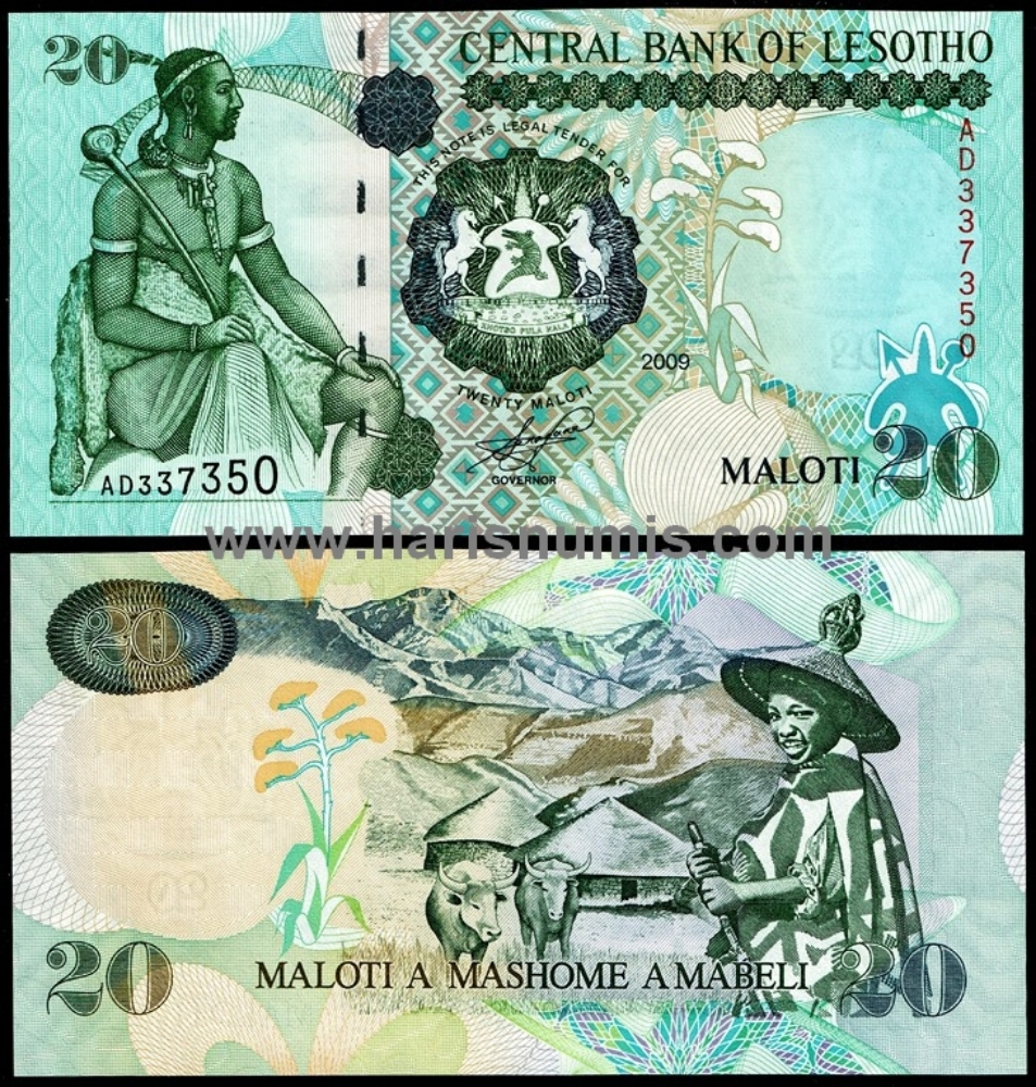 Picture of LESOTHO 20 Maloti 2009 P16 UNC