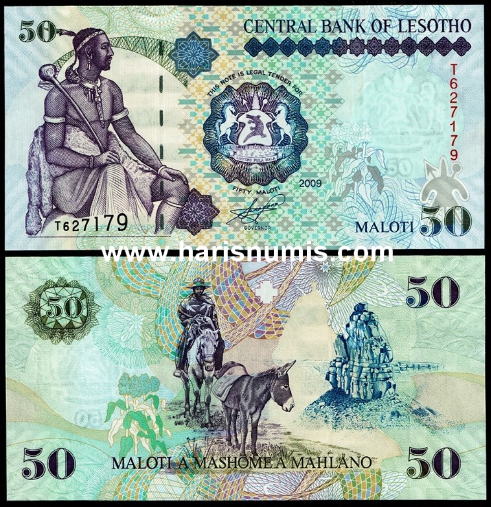 Picture of LESOTHO 50 Maloti 2009 P17e UNC