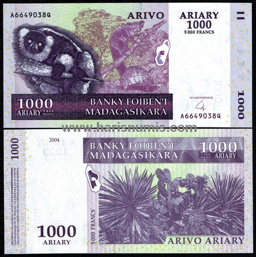 Picture of MADAGASCAR 1000 Ariary 2004 P89b UNC