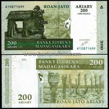 Picture of MADAGASCAR 200 Ariary 2004 P87a UNC