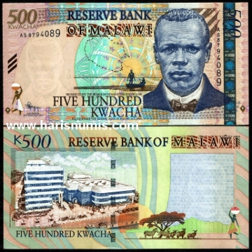 Picture of MALAWI 500 Kwacha 2011 P 56b UNC