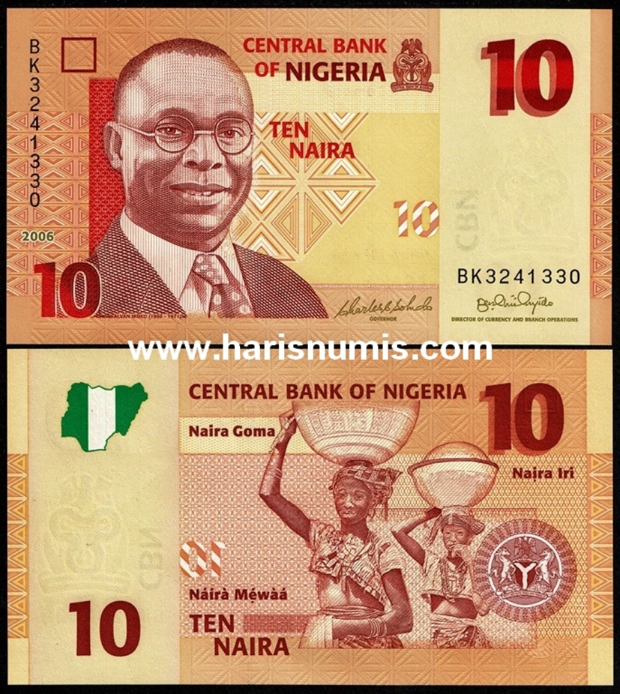 Picture of NIGERIA 10 Naira 2006 P 33a UNC