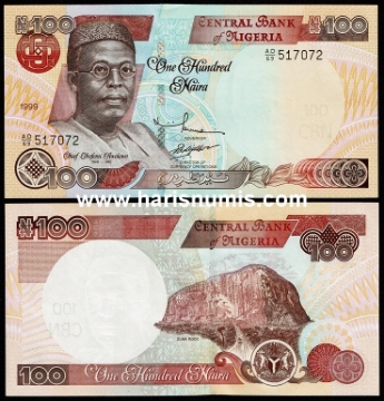 Picture of NIGERIA 100 Naira 1999 P 28a UNC