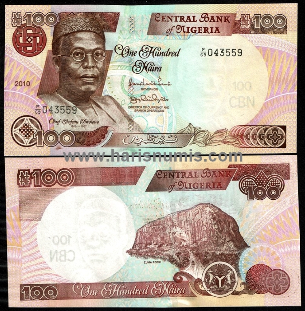 Picture of NIGERIA 100 Naira 2010 P 28j UNC