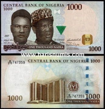 Picture of NIGERIA 1000 Naira 2007 P 36c UNC