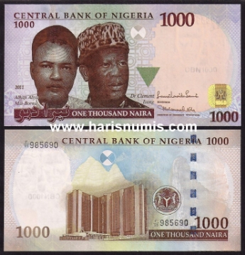 Picture of NIGERIA 1000 Naira 2011 P 36d UNC