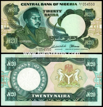 Picture of NIGERIA 20 Naira 2005 P 26i.1 UNC