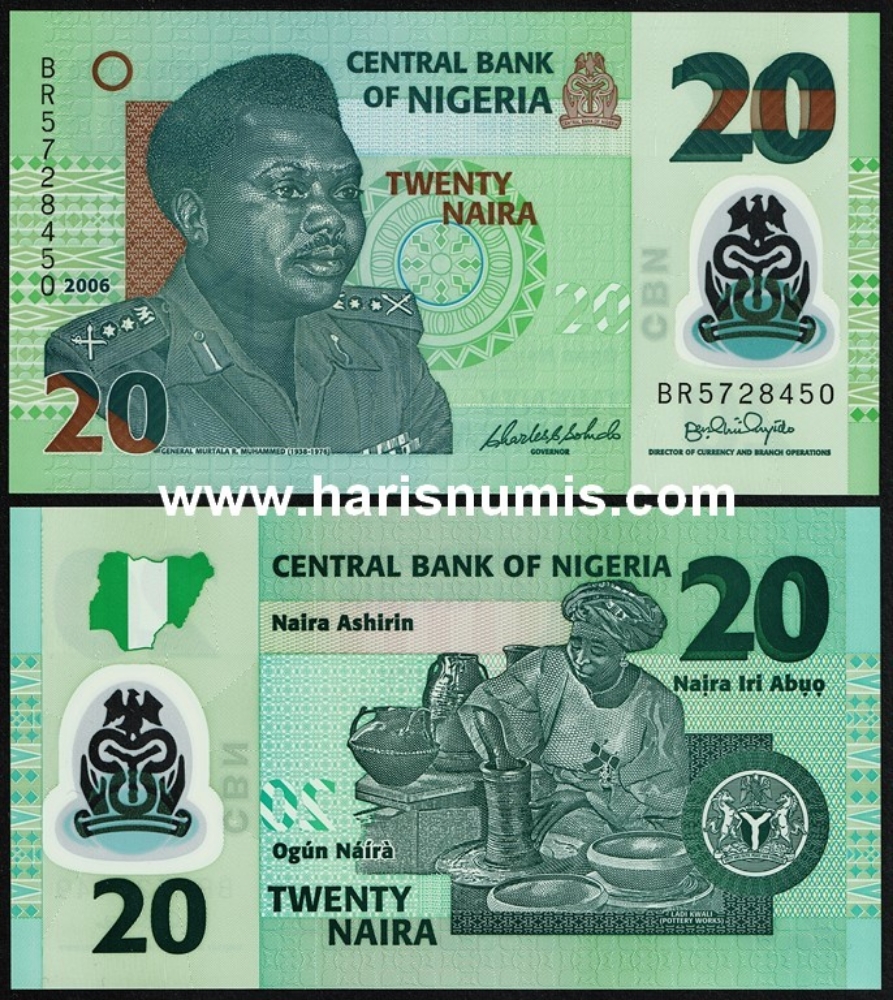 Picture of NIGERIA 20 Naira 2006 P 34a.2 UNC