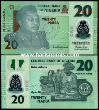 Picture of NIGERIA 20 Naira 2011 Polymer P 34g UNC