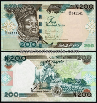 Picture of NIGERIA 200 Naira 2009 P 29h.2 UNC