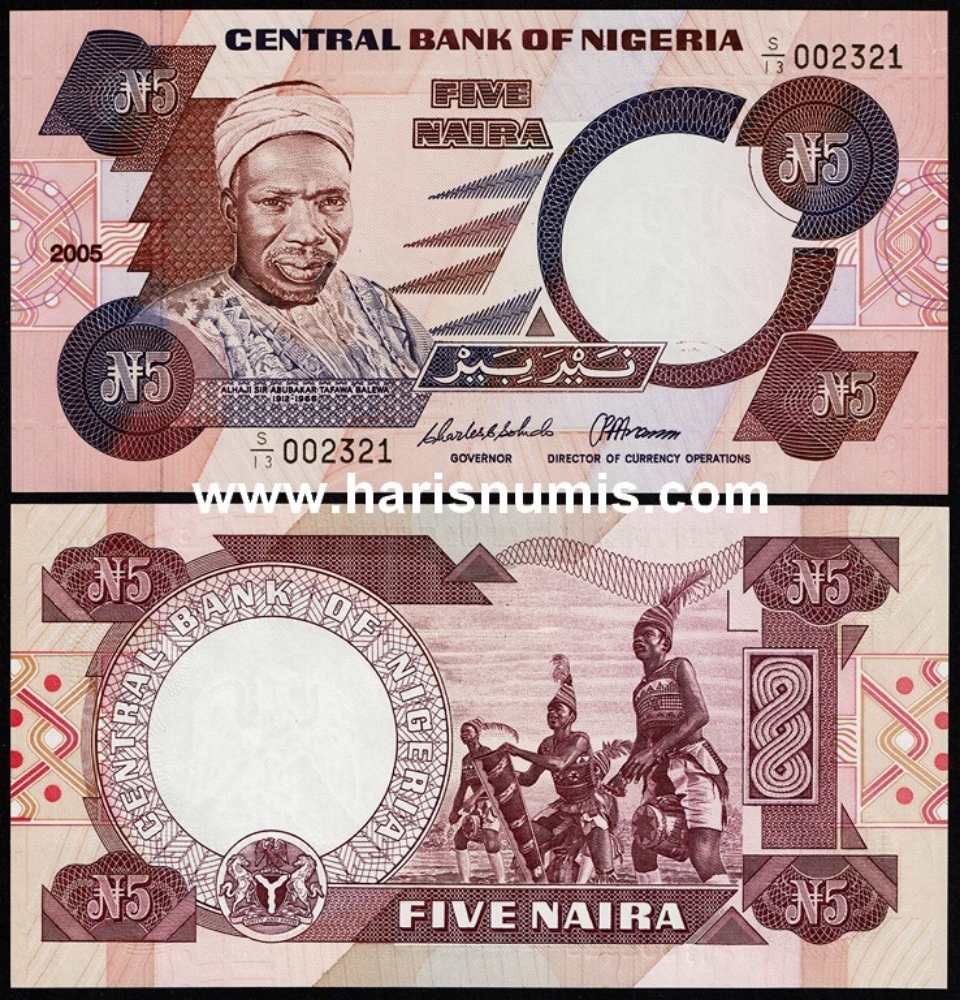 Picture of NIGERIA 5 Naira 2005 P 24i UNC