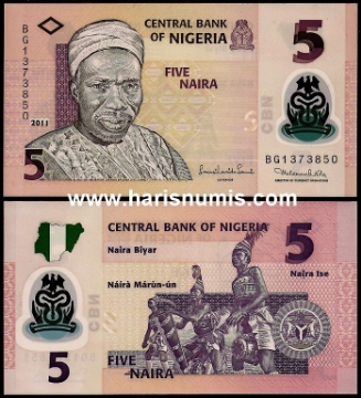 Picture of NIGERIA 5 Naira 2011 P 38c UNC