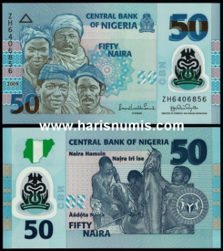 Picture of NIGERIA 50 Naira 2009 P 40a.1 UNC