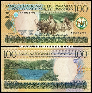 Picture of RWANDA 100 Francs 2003 P29b UNC