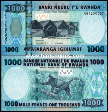 Picture of RWANDA 1000 Francs 2008 P 31b UNC