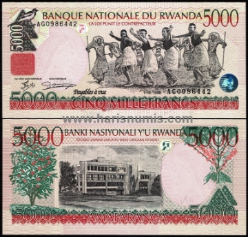 Picture of RWANDA 5000 Francs 1998 P 28 UNC
