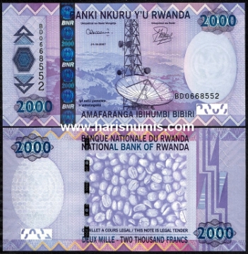 Picture of RWANDA 2000 Francs 2007 P 32 UNC