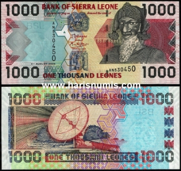 Picture of SIERRA LEONE 1000 Leones 2006 P24c.2 UNC