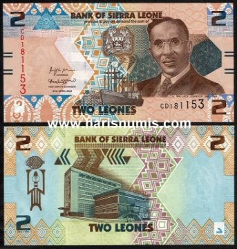 Picture of SIERRA LEONE 2 Leones 2022 P35a UNC