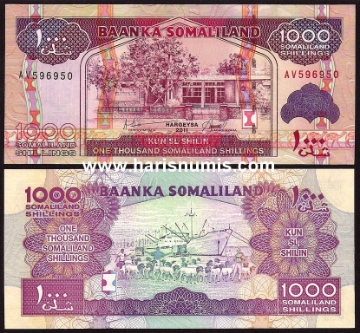 Picture of SOMALILAND 1000 Shillings 2011 P20a UNC