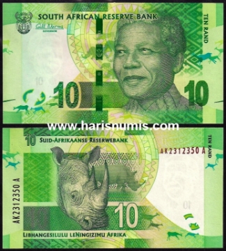 Picture of SOUTH AFRICA 10 Rand ND(2012) P 133a UNC