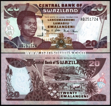 Picture of SWAZILAND 20 Emalangeni 2001 P 30a UNC