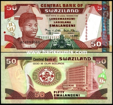 Picture of SWAZILAND 50 Emalangeni 2001 P 31a UNC