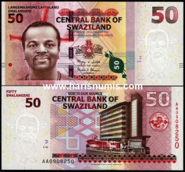 Picture of SWAZILAND 50 Emalangeni 2010 P 38a UNC