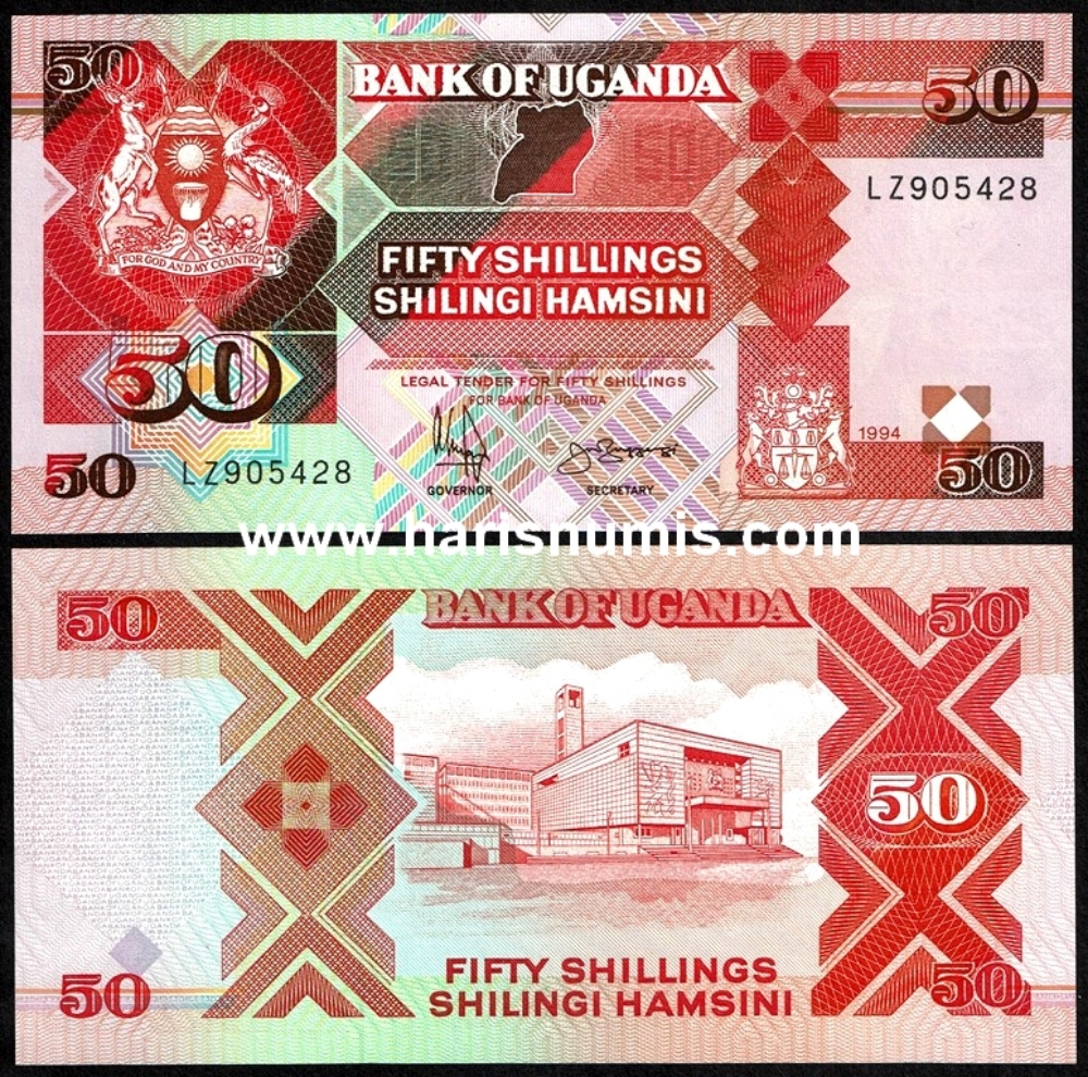 Picture of UGANDA 50 Shillings 1994 P30c UNC