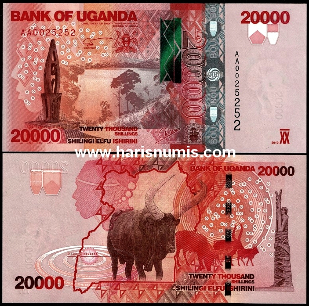 Picture of UGANDA 20.000 Shillings 2010 P53a UNC