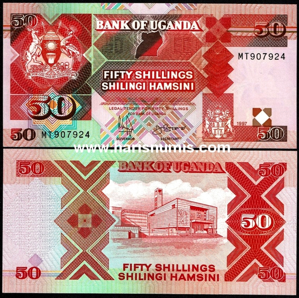 Picture of UGANDA 50 Shillings 1997 P30c UNC