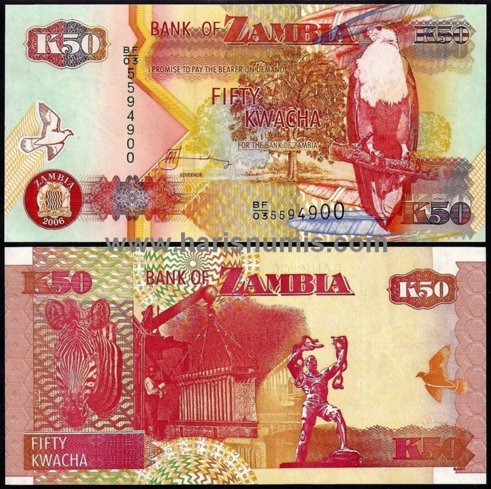 Picture of ZAMBIA 50 Kwacha 2006 P37e UNC